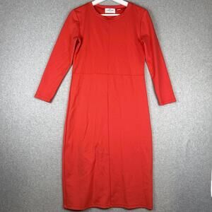 Sonnet james play dress womens Small dark coral pullover minimalist maxi